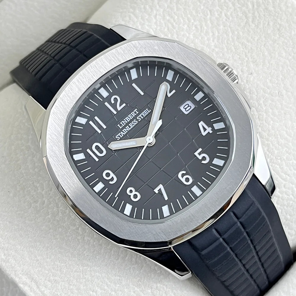 LINBERT | Montre Automatique Homme — Acier Inoxydable, Lumineux & Waterproof